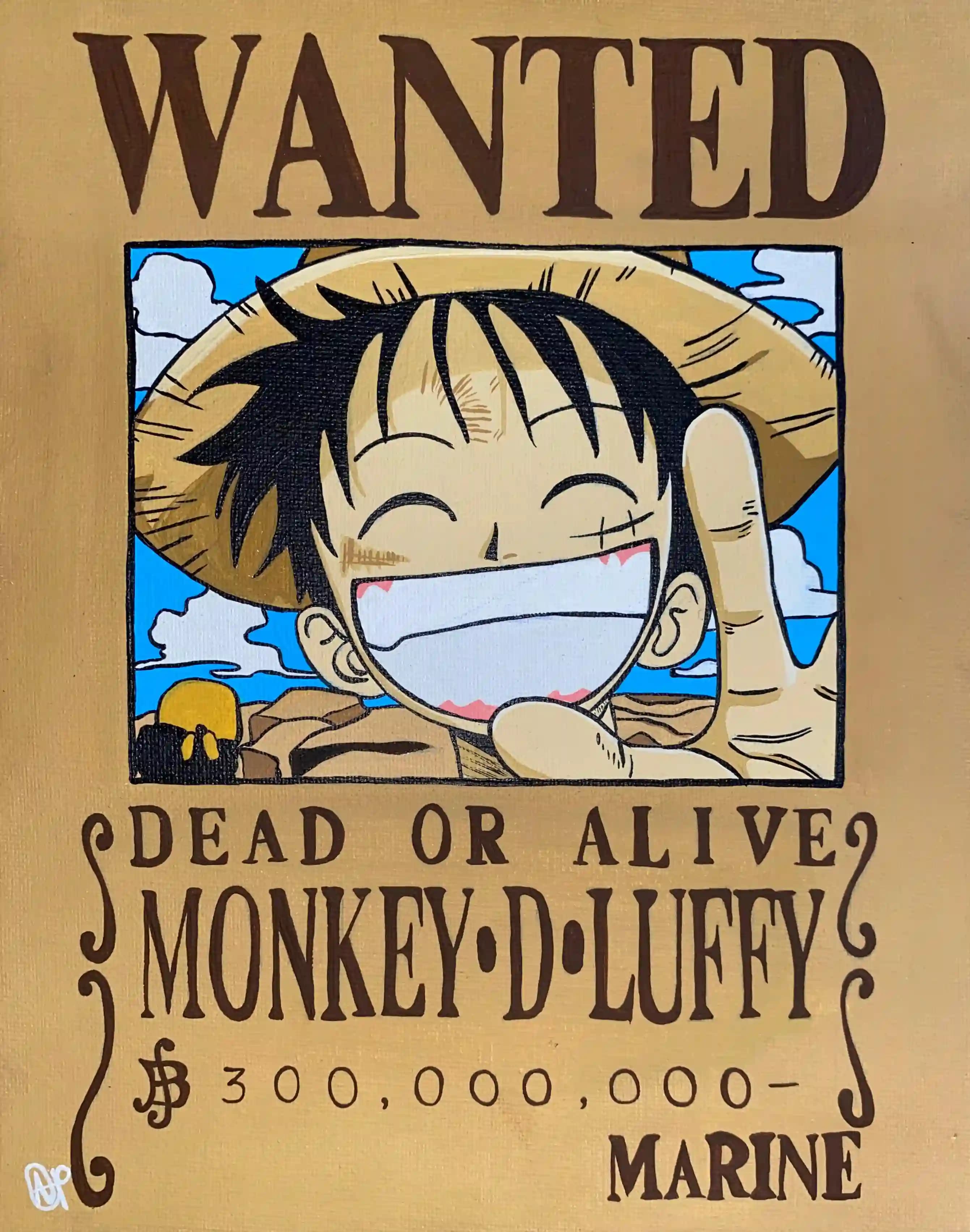 Cartel Wanted Luffy – One Piece