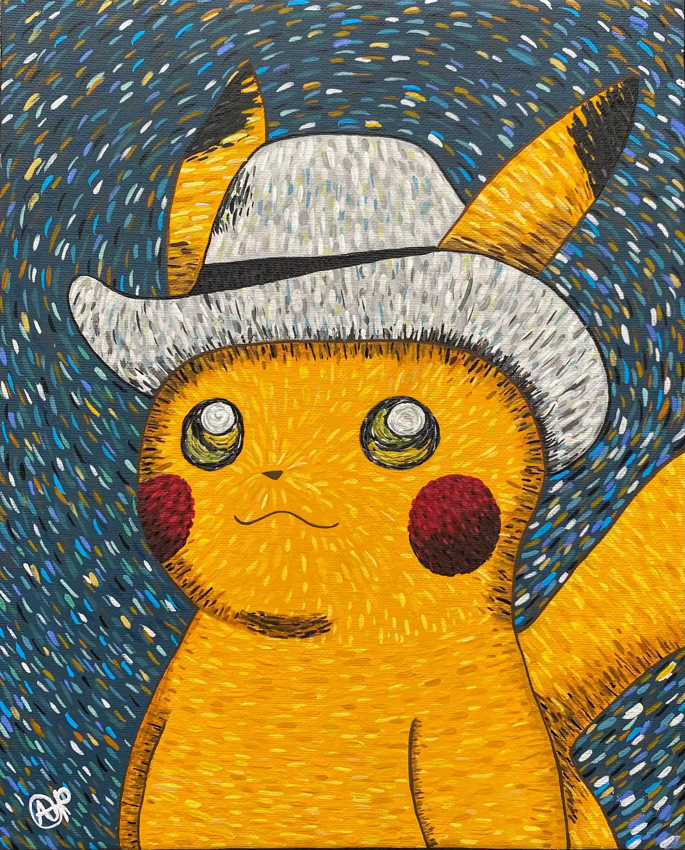 Pikachu estilo Van Gogh